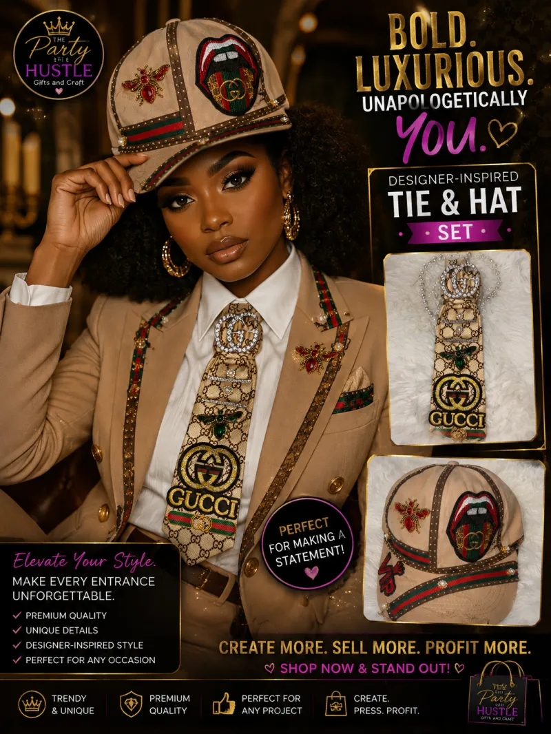 Designer ties and hat sets