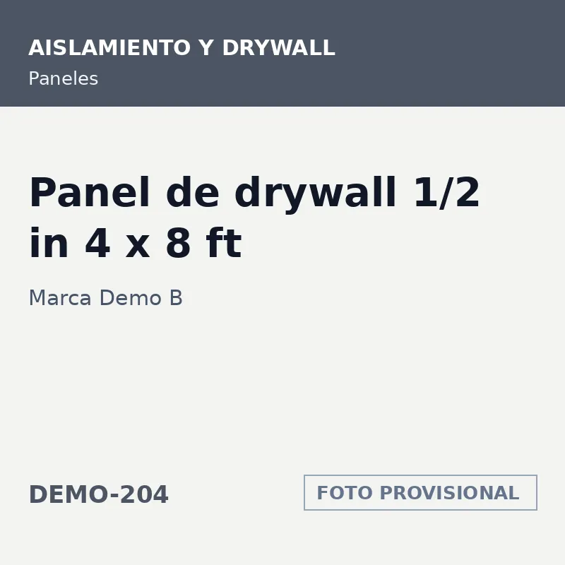 Marca Demo B Panel de drywall 1/2 in 4 x 8 ft · SKU DEMO-204