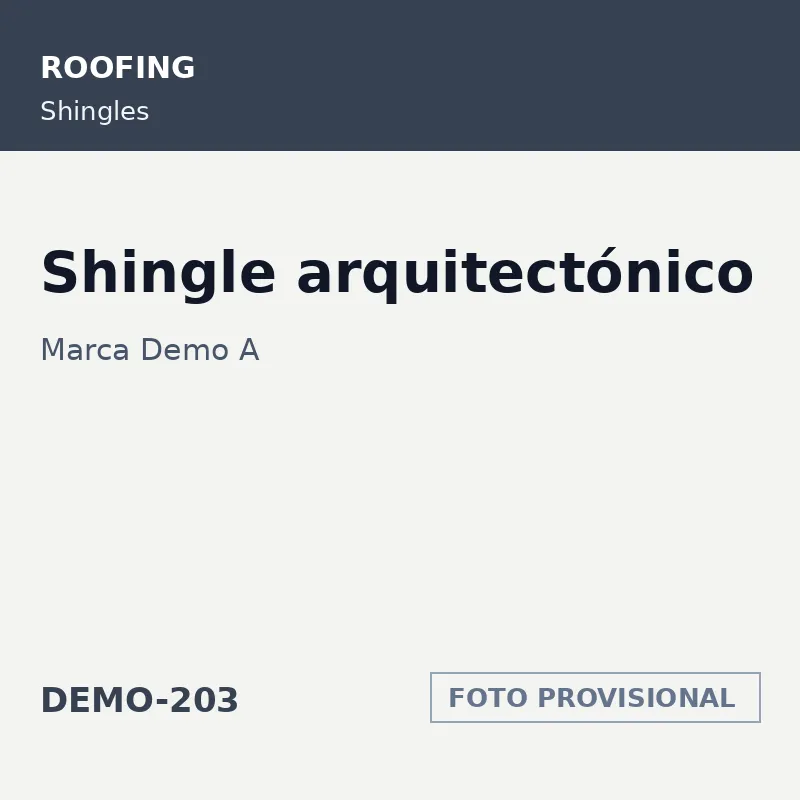 Marca Demo A Shingle arquitectónico · SKU DEMO-203
