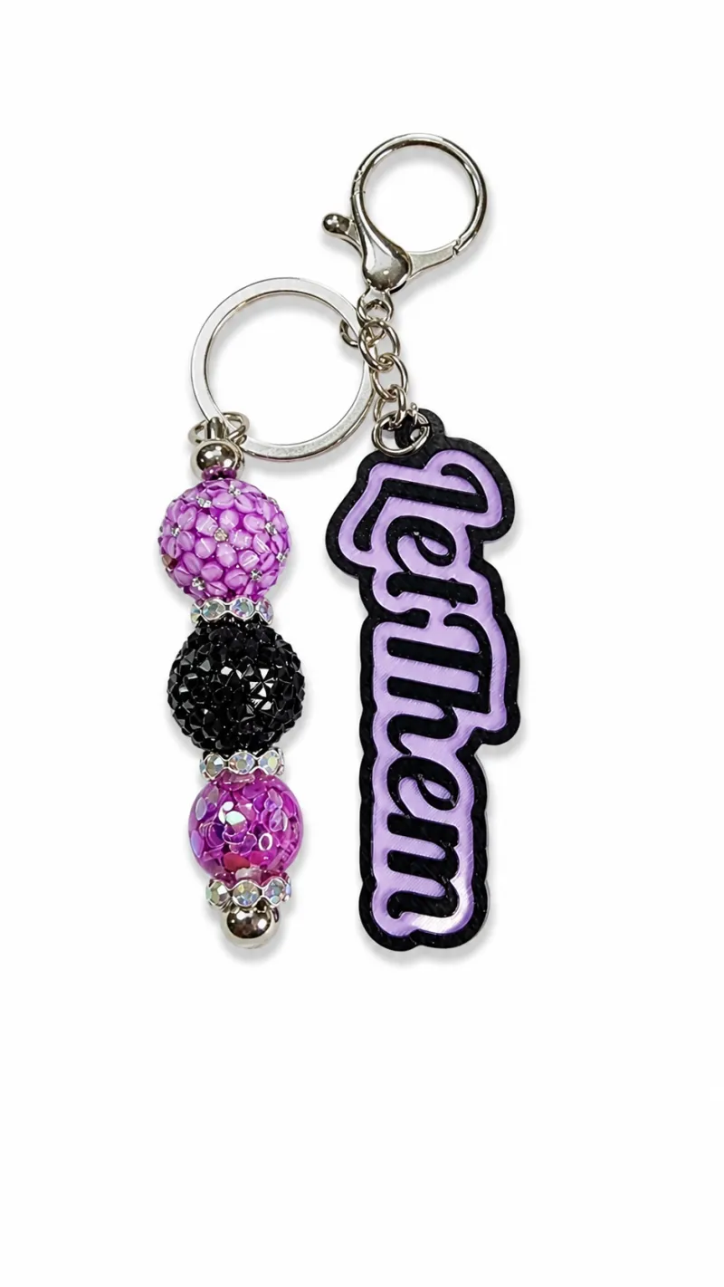 3D Custom Keychains | Plain & Beaded Options