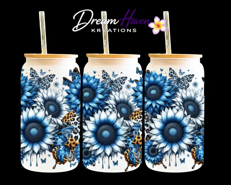 Bold Bloom Glass Tumbler