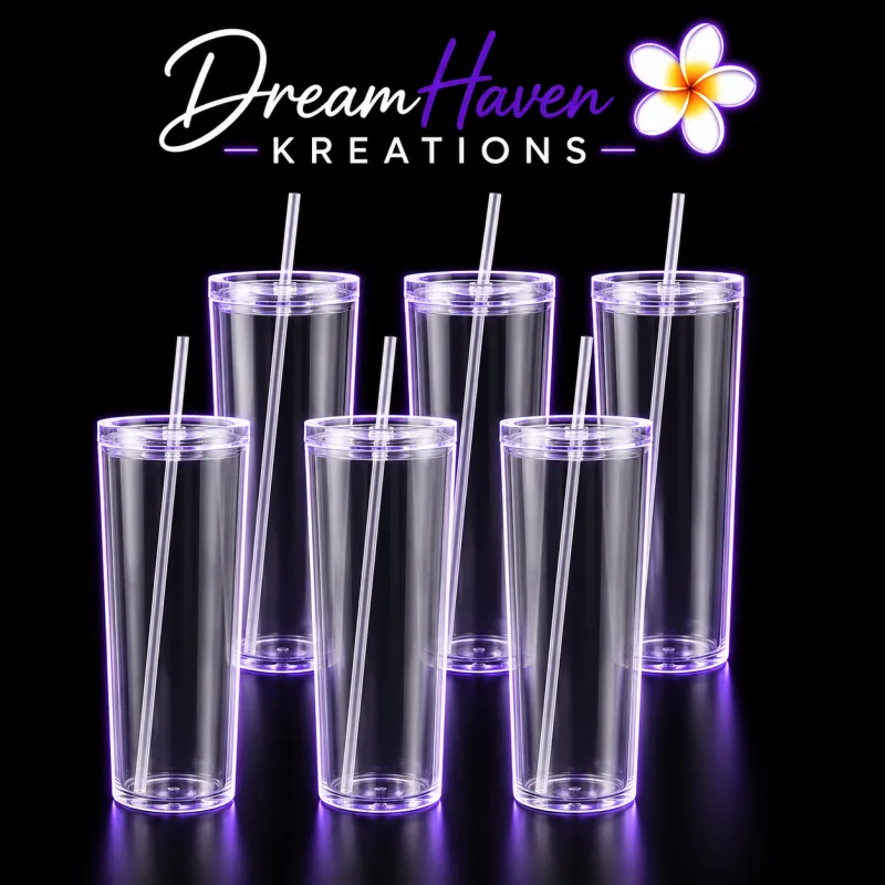 24oz Snowglobe Acrylic Tumbler