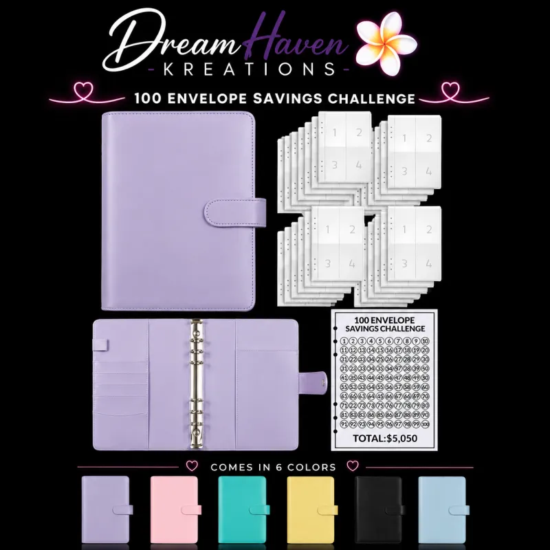 A5 100 Envelope Savings Challenge Binder | Budget Savings Challenge