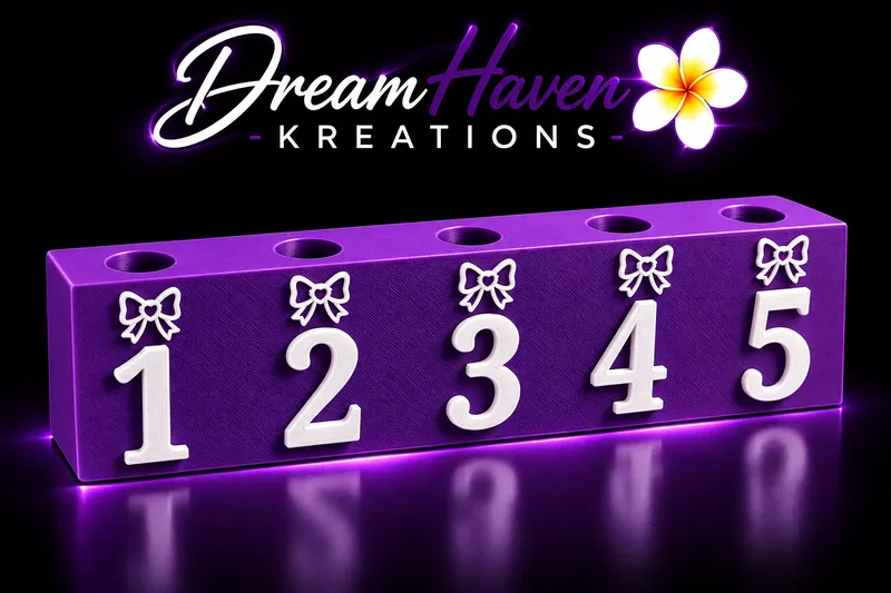 Numbered 1-5 Pen Holder Display