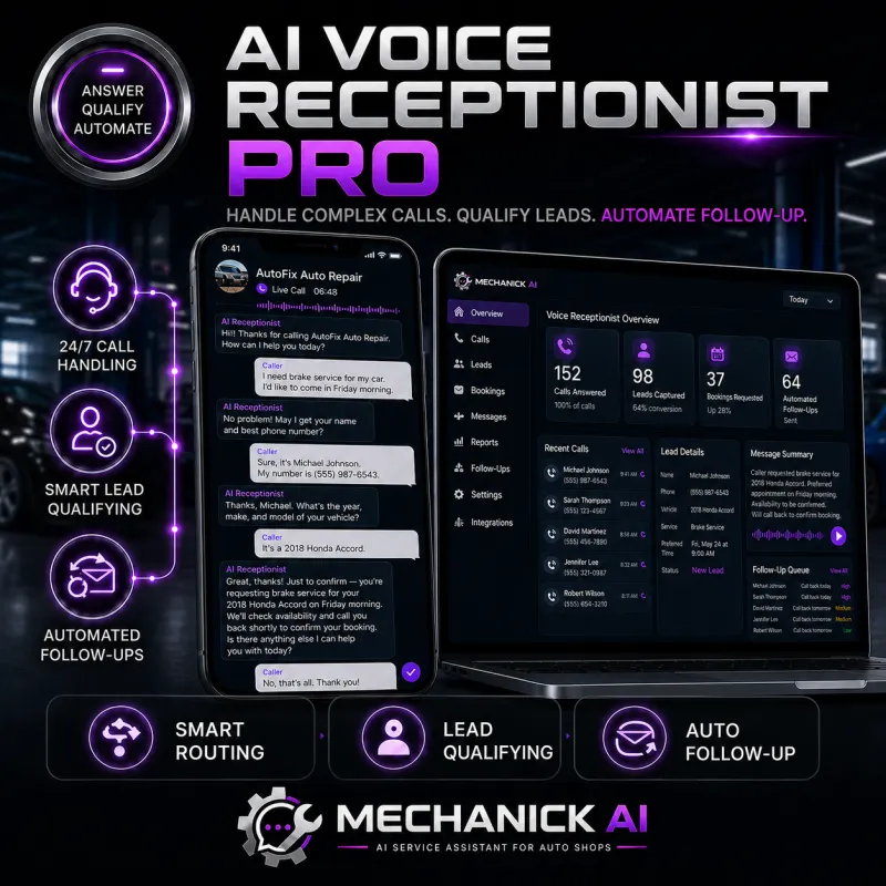 AI Voice Receptionist Pro