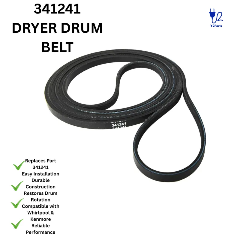 Y2PARTS 341241 Dryer Drum Belt Replacement for Whirlpool Kenmore Maytag Dryer WP341241
