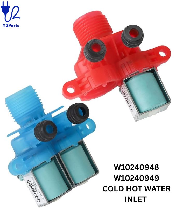Y2PARTS W10240948 W10240949 Refrigerator Water Inlet Valve Replacement for Whirlpool Kenmore Maytag