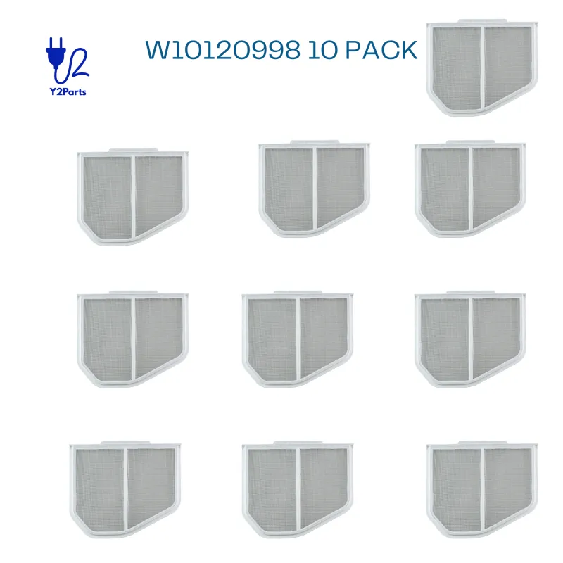 Y2Parts W10120998 Dryer Lint Screen Filter 10 Pack Replacement for Whirlpool Kenmore Maytag Dryers