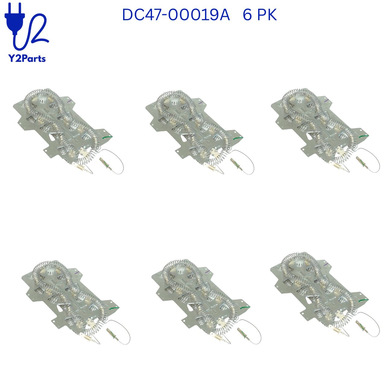 Y2Parts 6 Pack DC47-00019A Dryer Heating Element