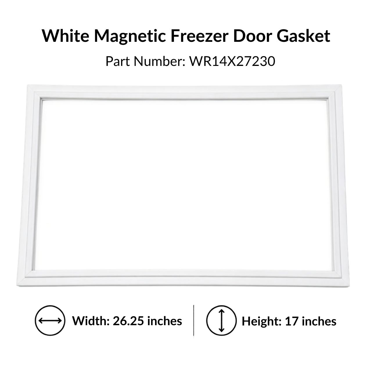 WR14X27230 Freezer Door Gasket White Compatible with WR14X21147 WR14X29556 – Y2PARTS
