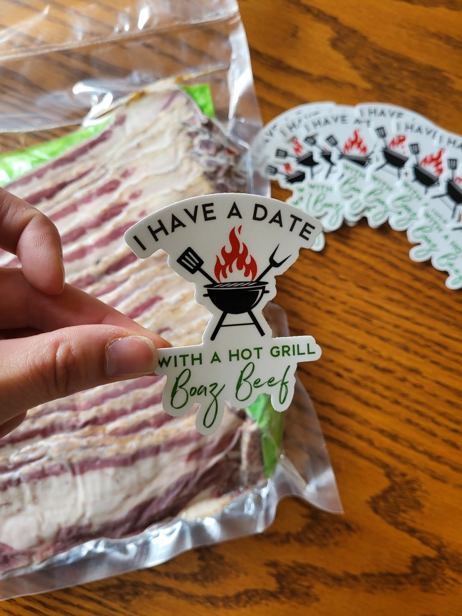 Sticker (With FREE pack of beef bacon!)