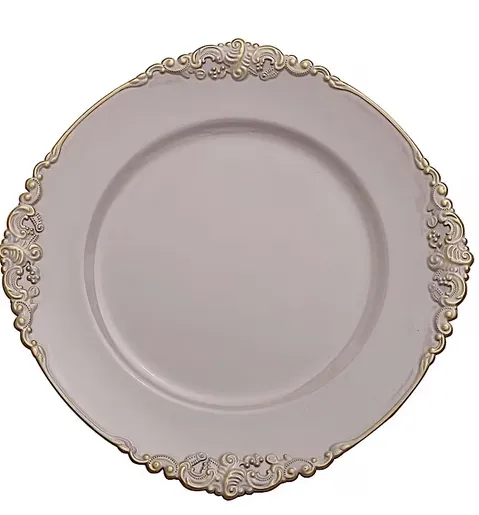 Pink/Nude Ornate Plate Charger 