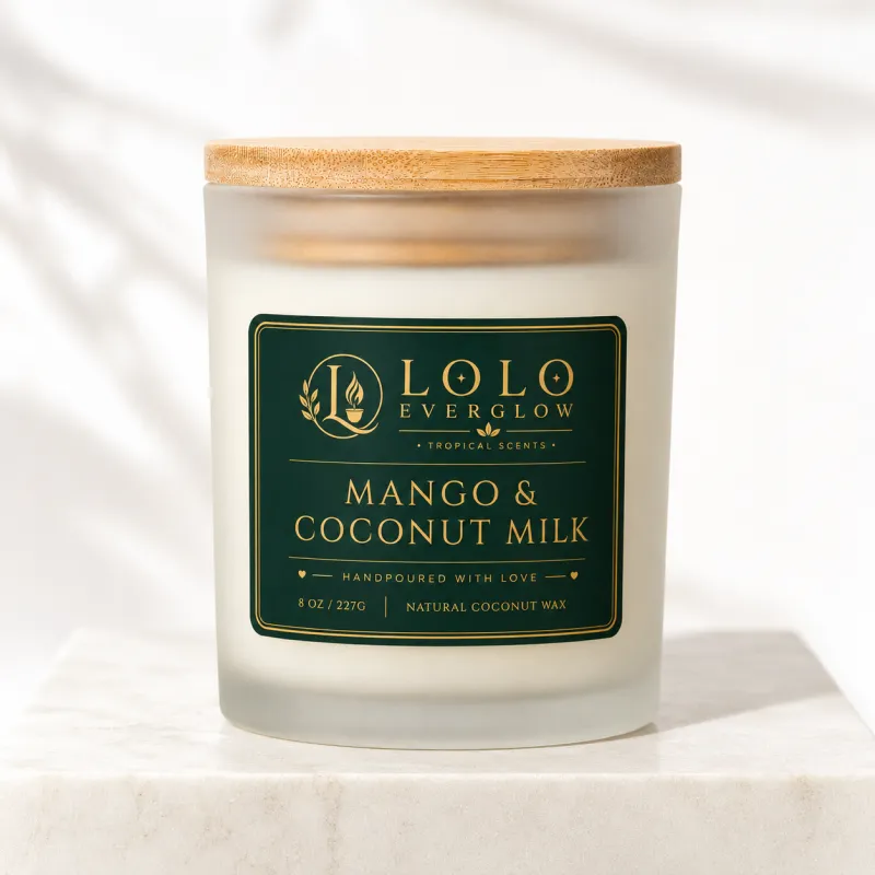 Natural Coconut Wax Candle 8 Oz