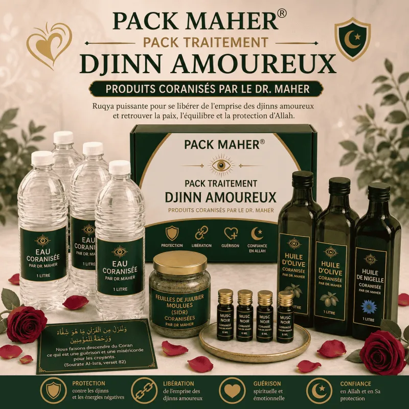 Pack Traitement Djinn Amoureux | Produits Coranisés par le Dr. Maher