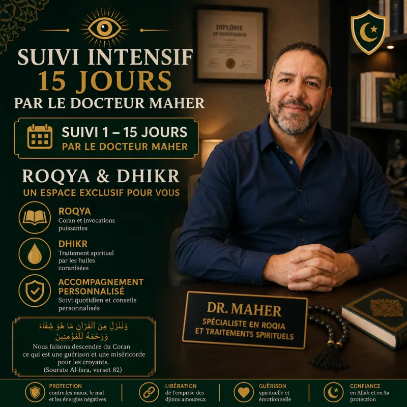 Roqya et Dhikr : accompagnement intensif de 15 jour