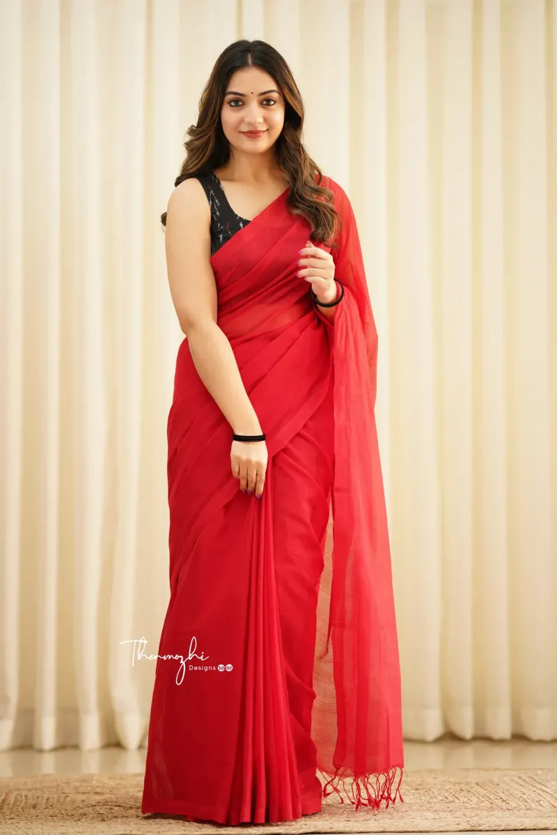 pure mangalagiri cotton saree
