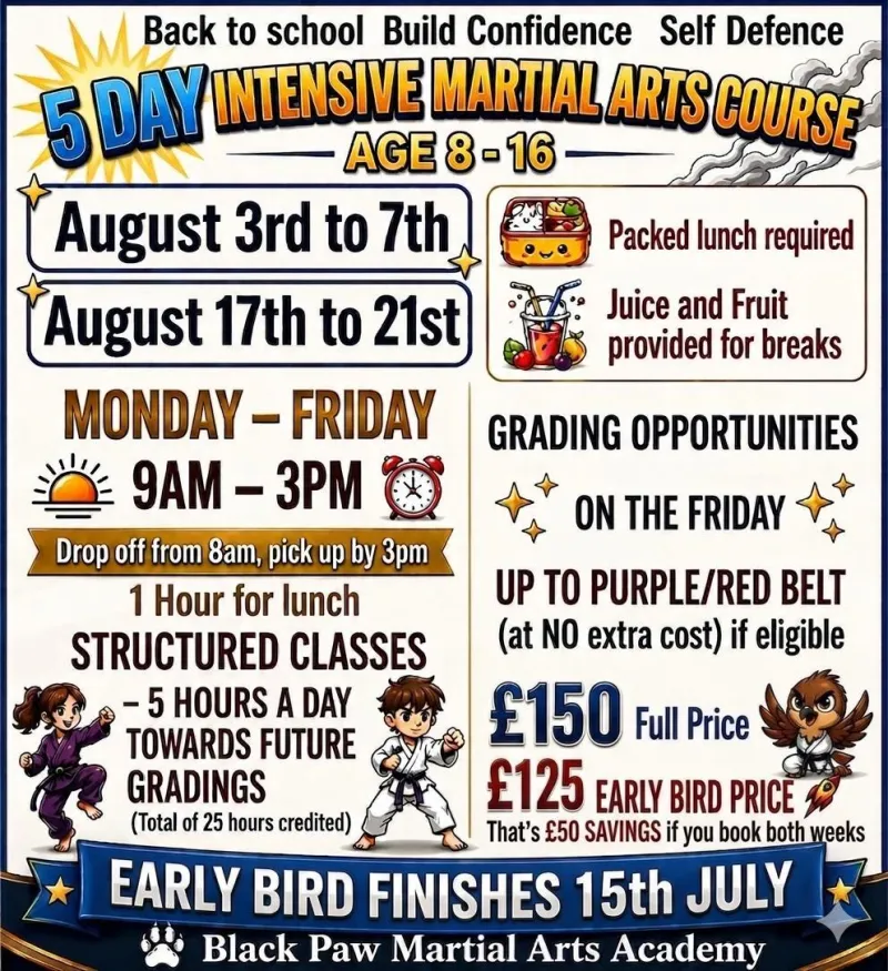 5 Day Intensive Martial Arts Course