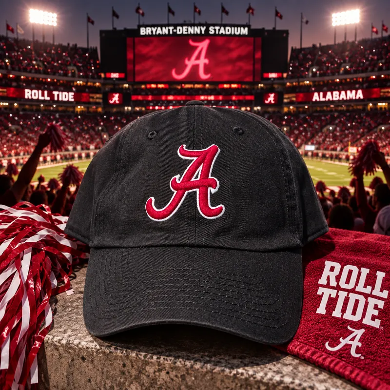 Alabama Crimson Tide- Black with red logo