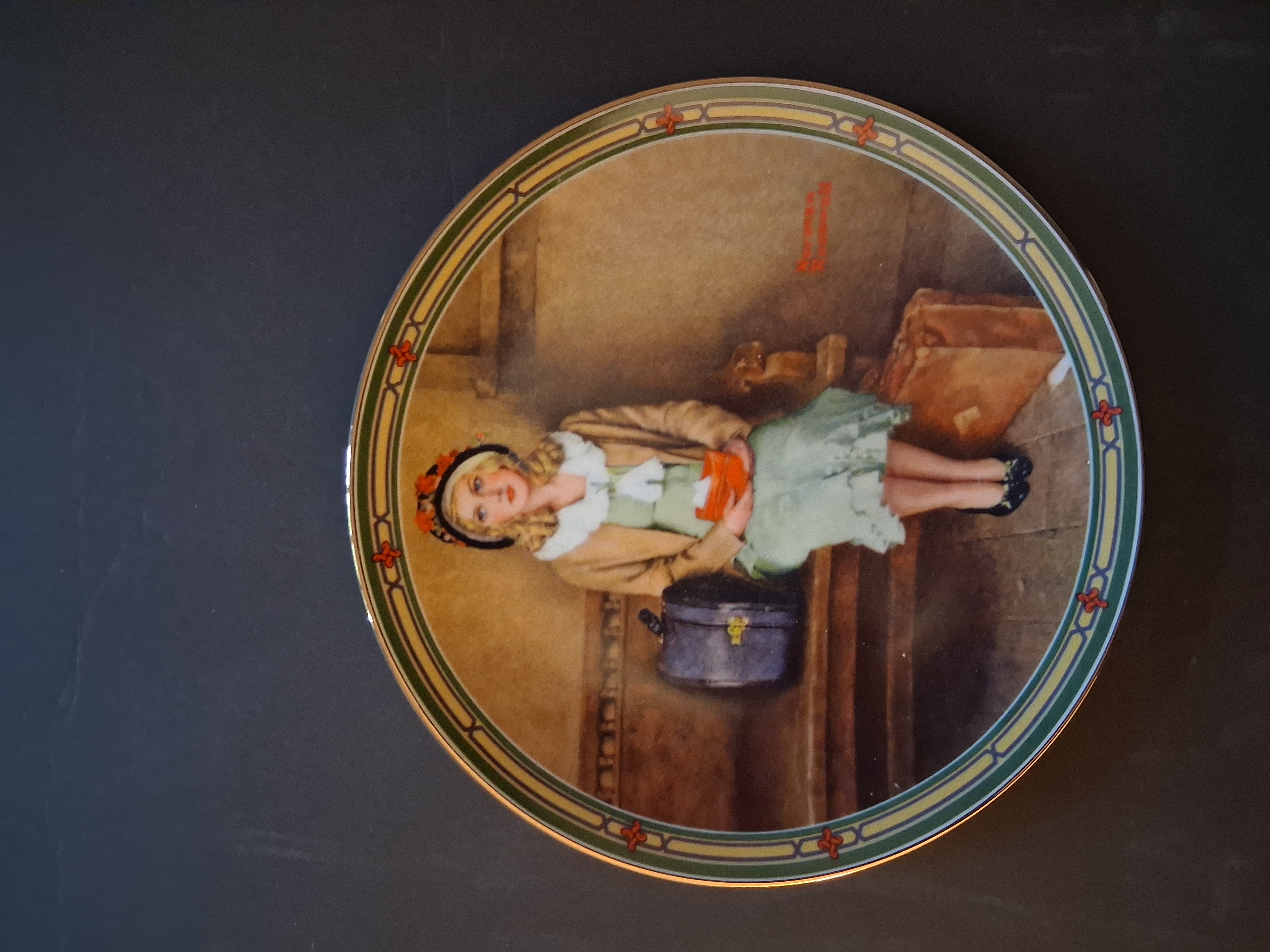 1985 Edwin M. Knowles "A Young Girl's Dream" Collector Plate | Norman Rockwell American Dream Series | Complete with COA