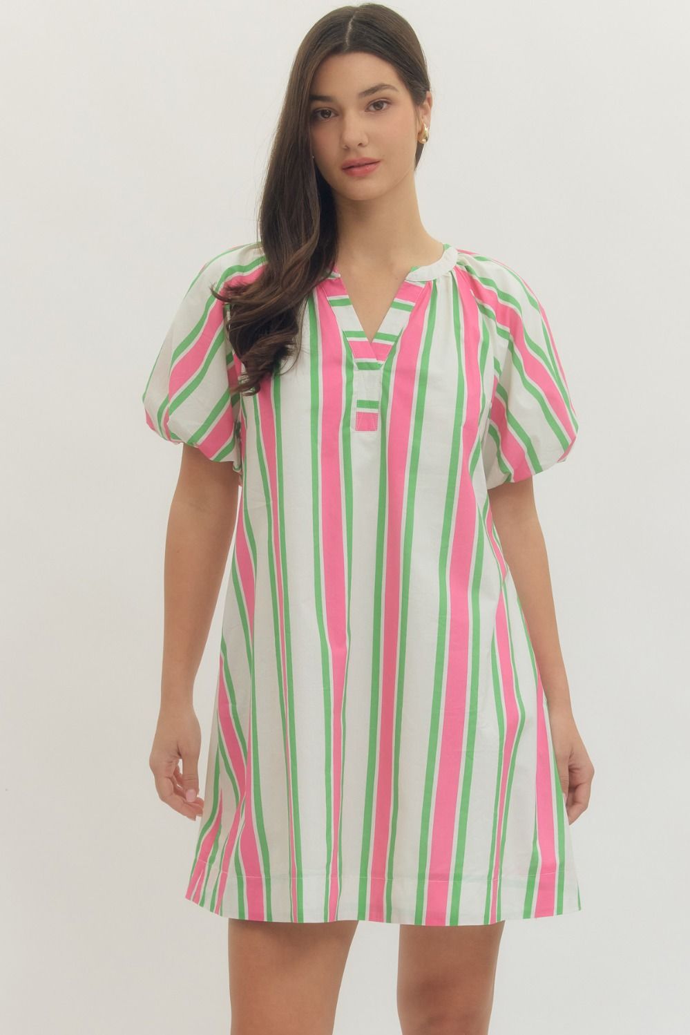 Entro solid strip Dress