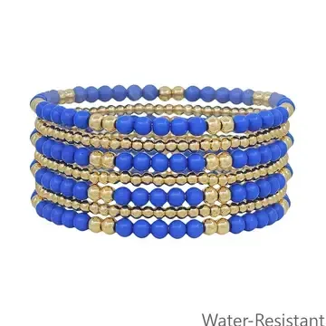 Beaded Set of 7 Stretch Bracelets