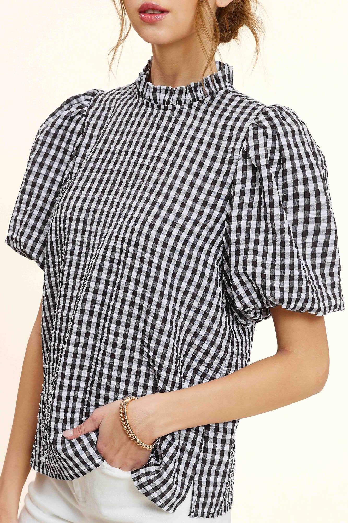 Gingham Checked top