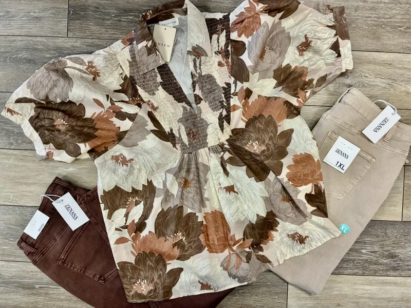 Entro Floral Puff Sleeve