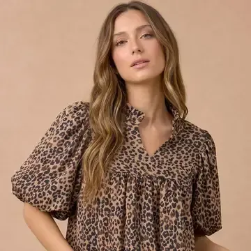PLUS Leopard Blouse