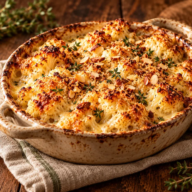 Roasted Cauliflower & Gruyère Gratin