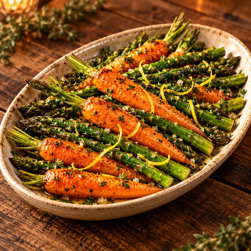 Frenched Baby Carrots & Asparagus