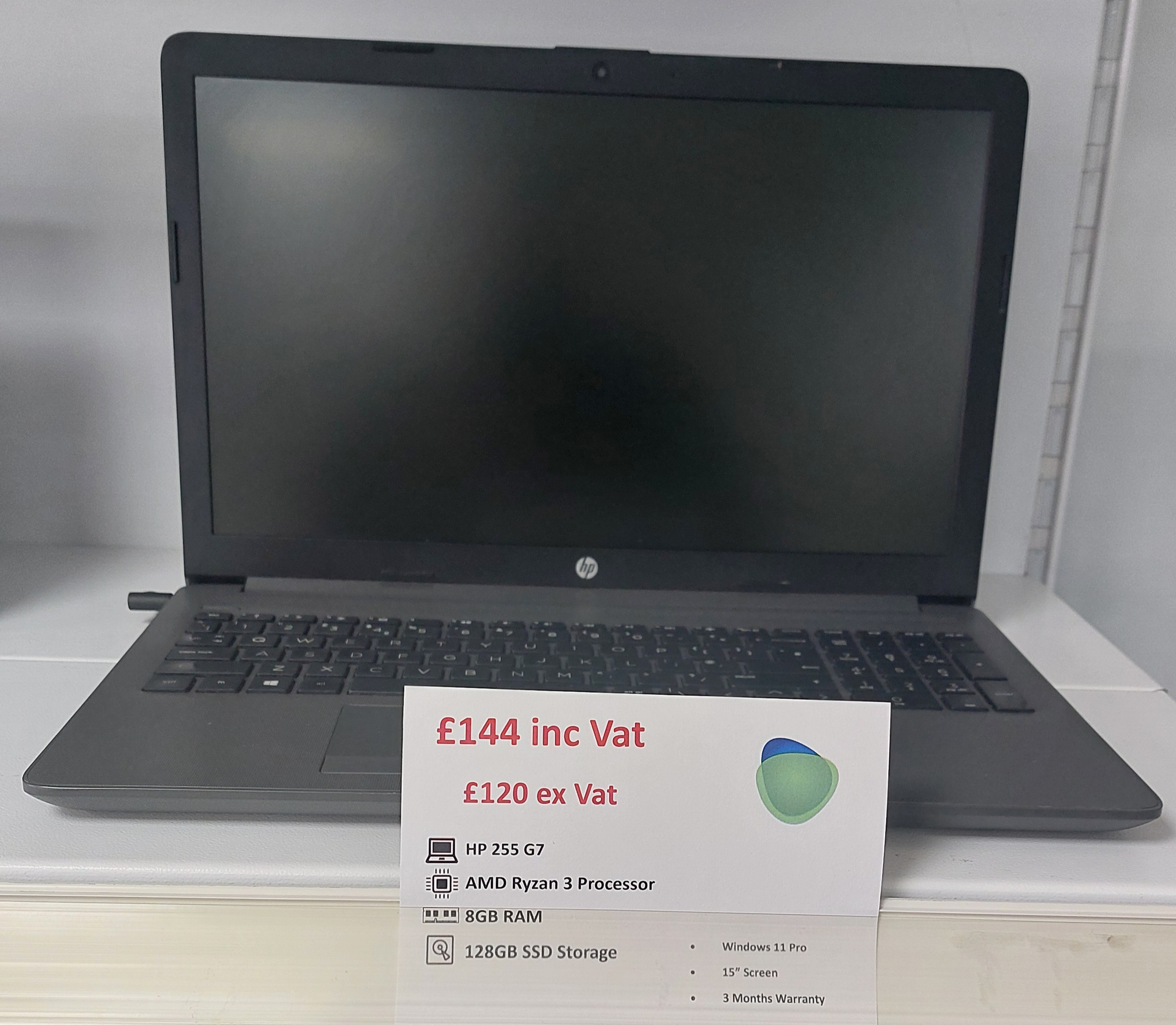 HP 255 G7 Laptop - £144