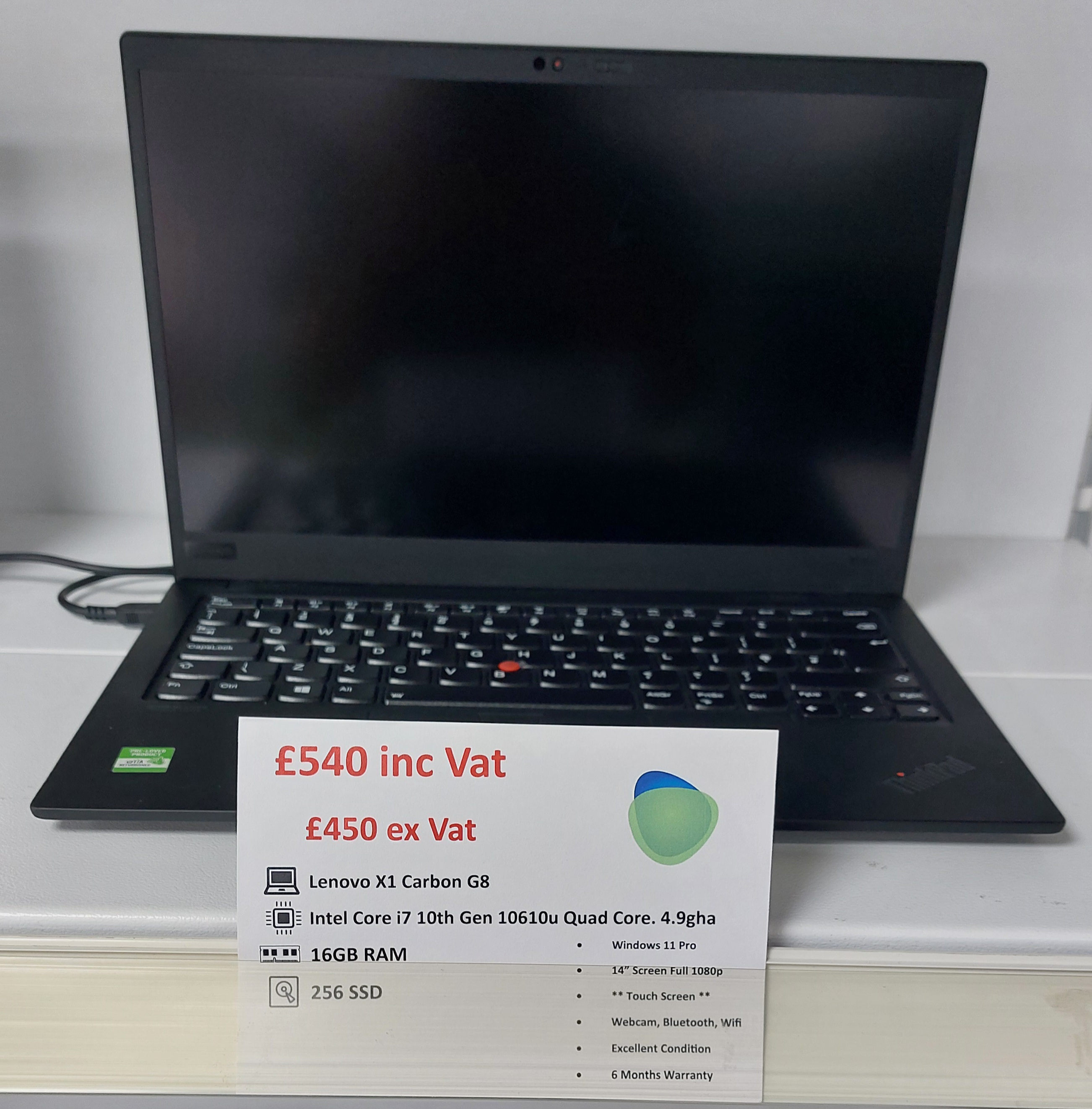 Lenovo X1 Carbon G8 Laptop - £540
