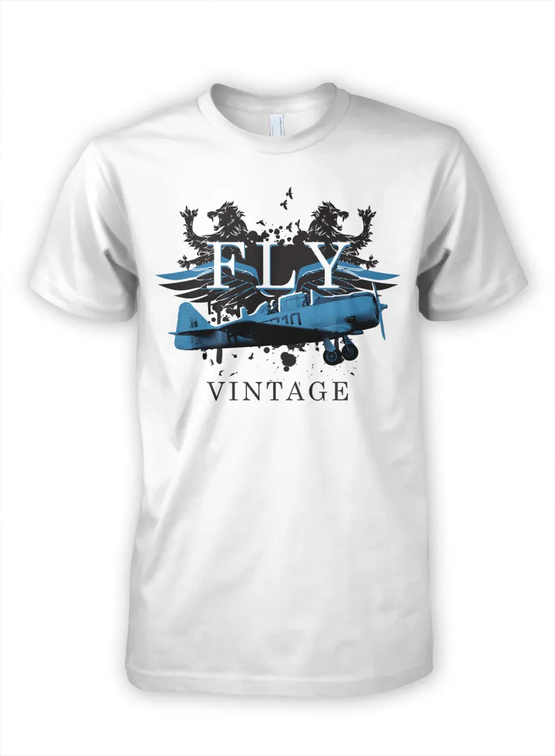 Fly Vintage – Retro Aviation T-Shirt for Men & Women