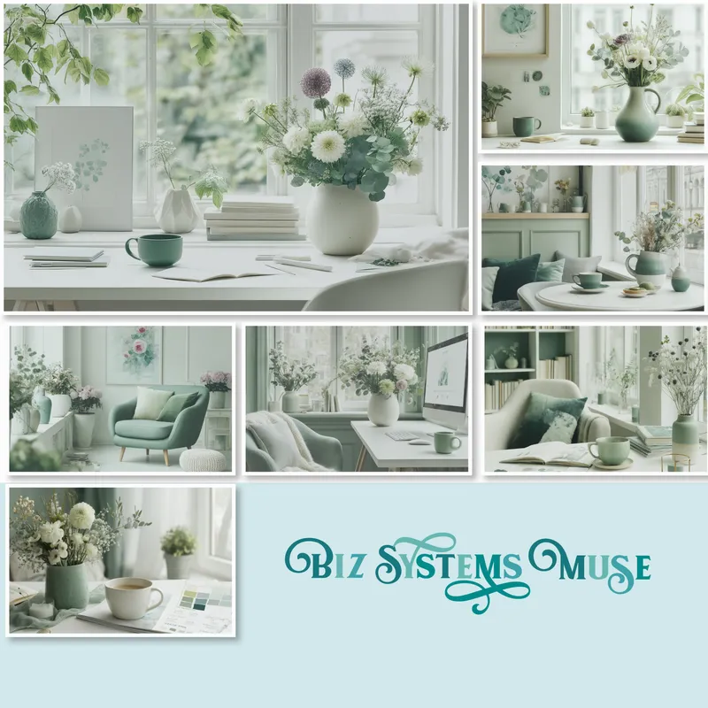 Stock Photo Set - Sage Green Office