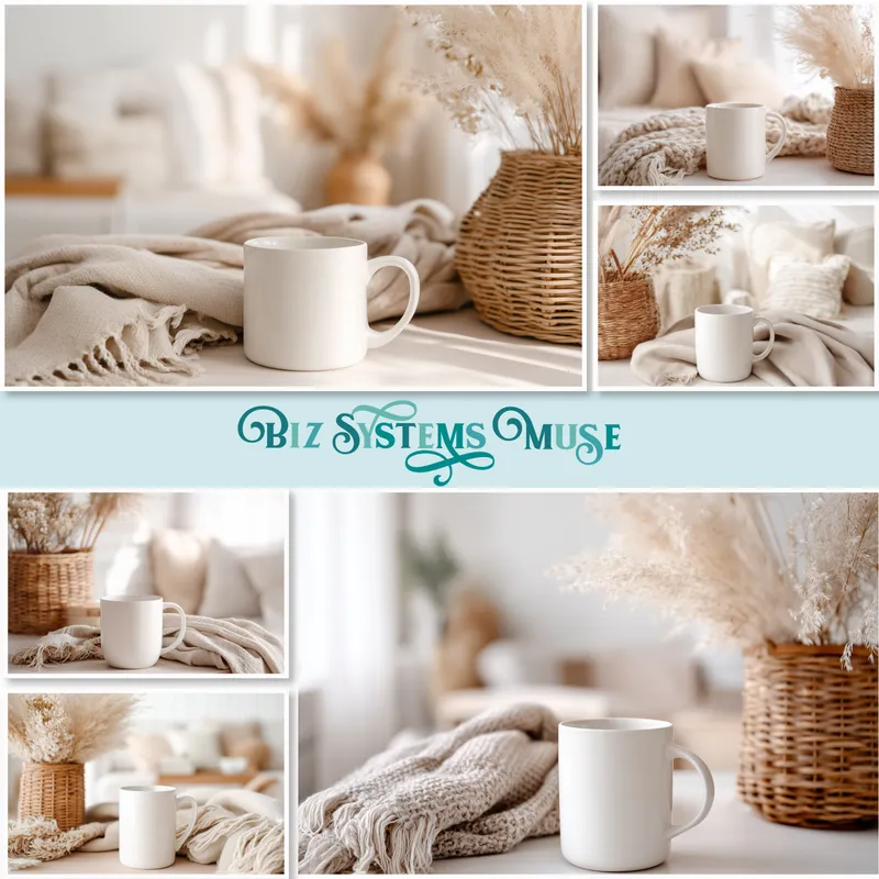 Stock Photo Set - White Mug Coffee Nook