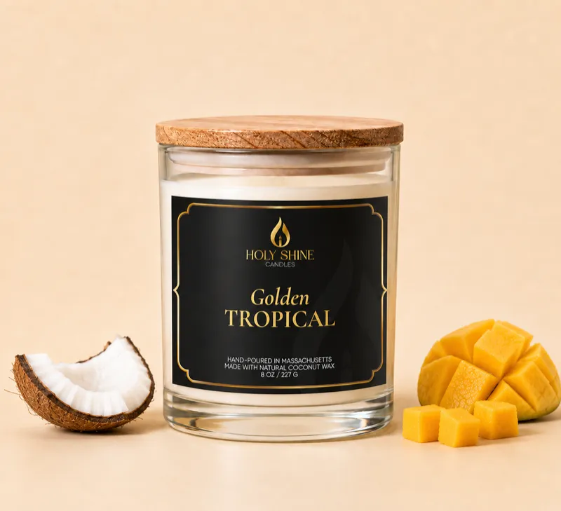 8 Oz Golden Tropical Luxury Scented Candle