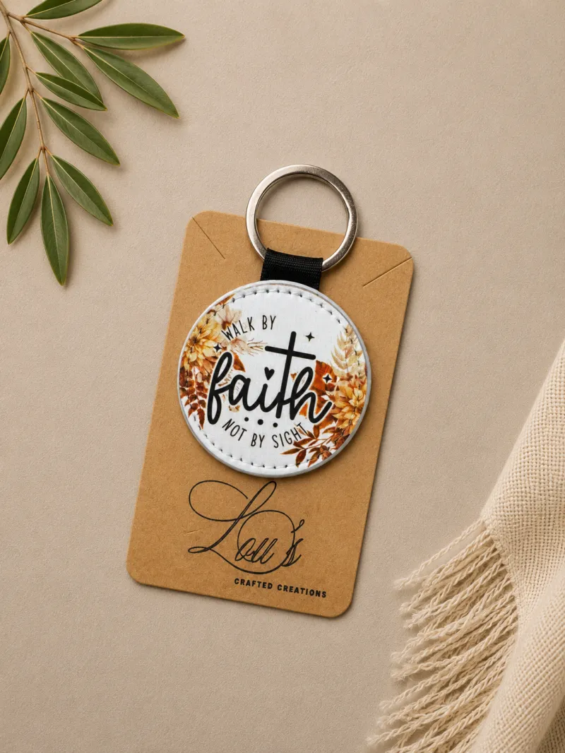 Walk By Faith - Sublimation Keychain