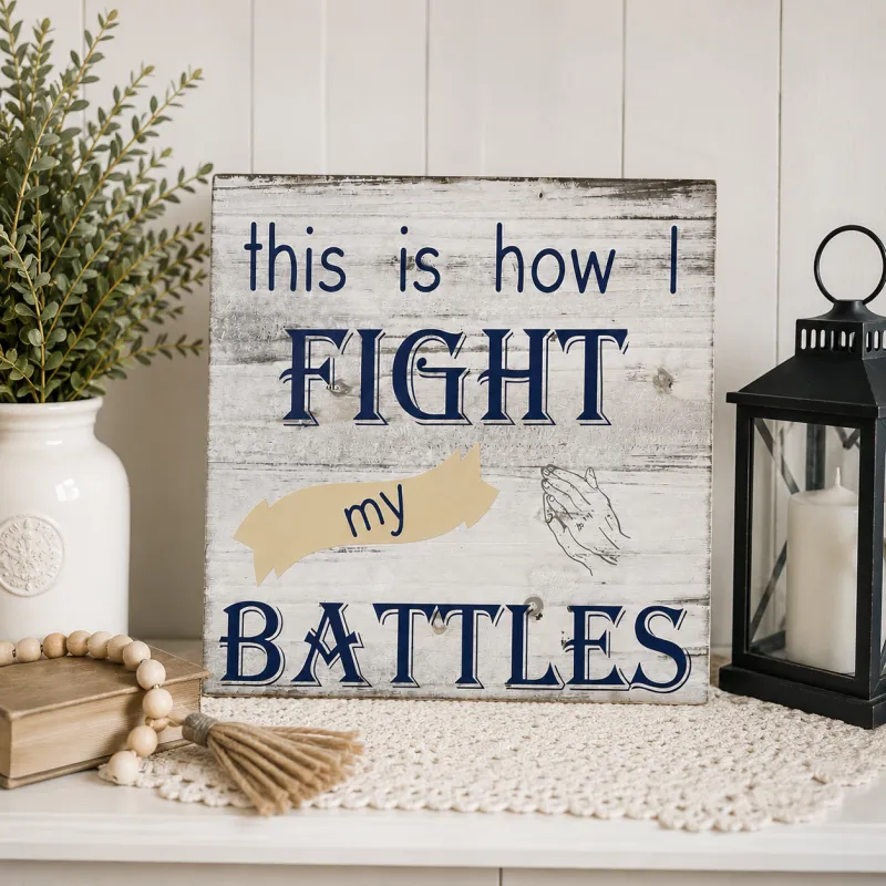 This Is How I Fight My Battles Sign