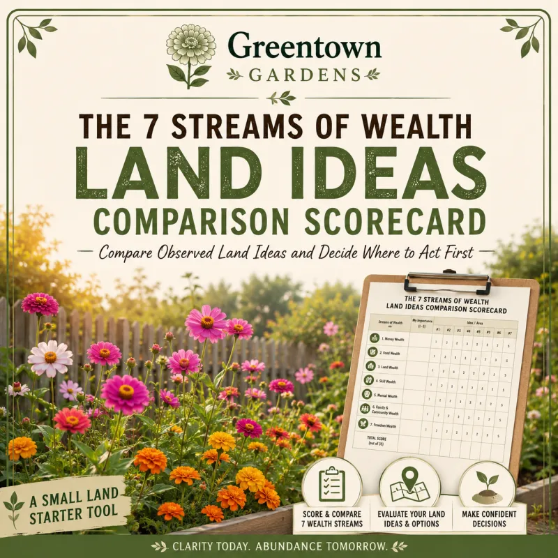 The 7 Streams of Wealth: Land Ideas Comparison Scorecard