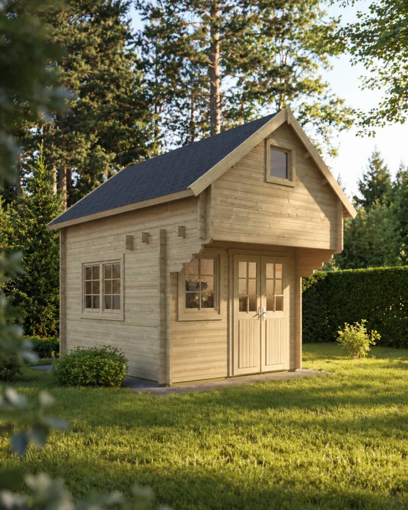 Casă de grădină BUNKIE HUDSON cu loft 40 mm - STANDARD