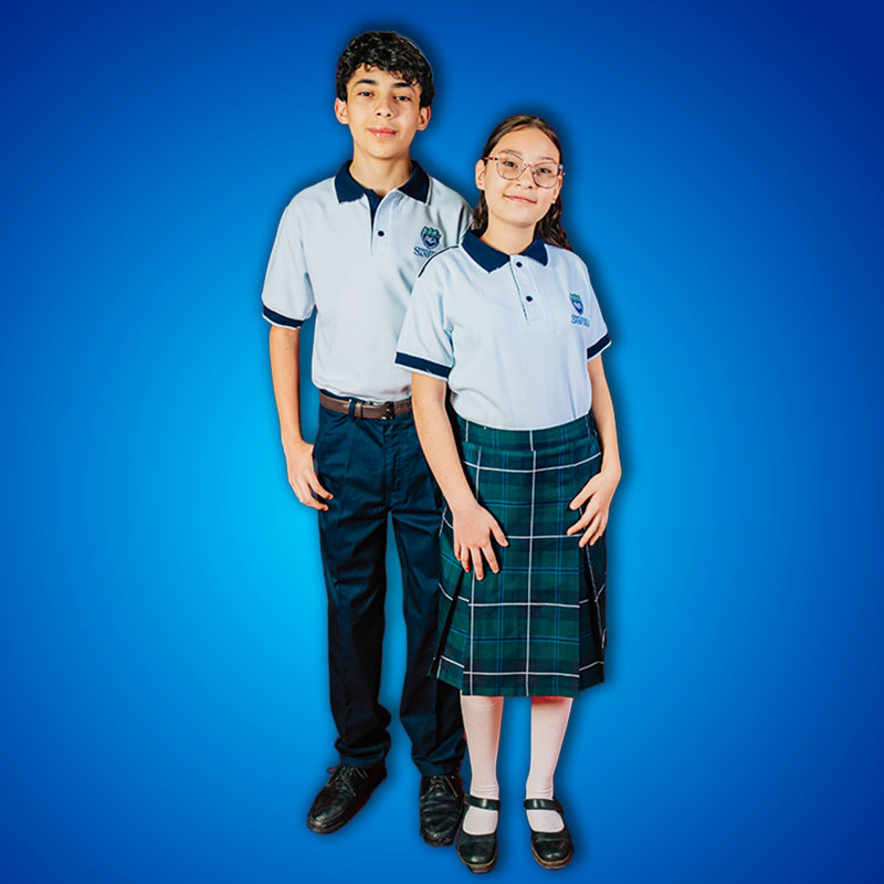 Playera Tipo Polo Blanca (maternal, prescolar y primaria)