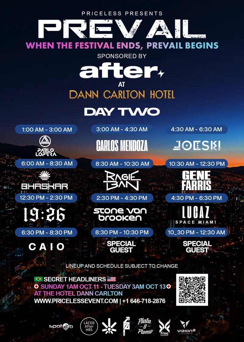 PREVAIL Afterhours at Dann Carlton Sunday After Hours — Doors open 2 AM Monday