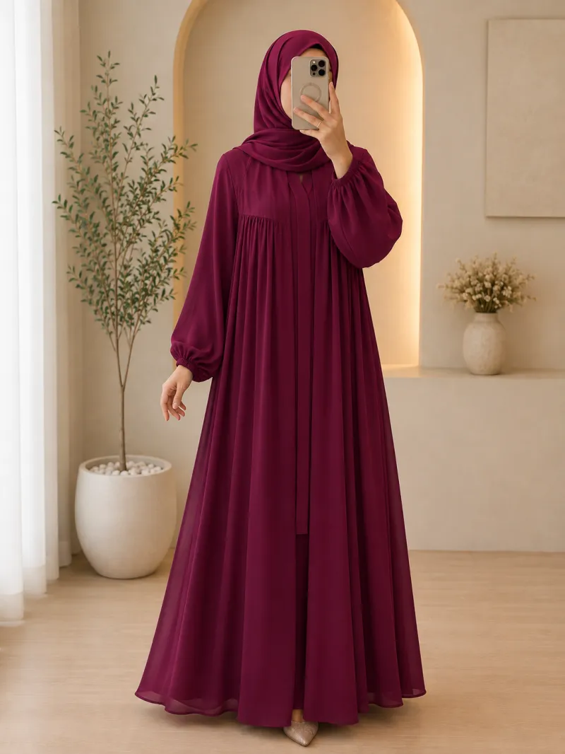 5 Piece Premium Abaya Set