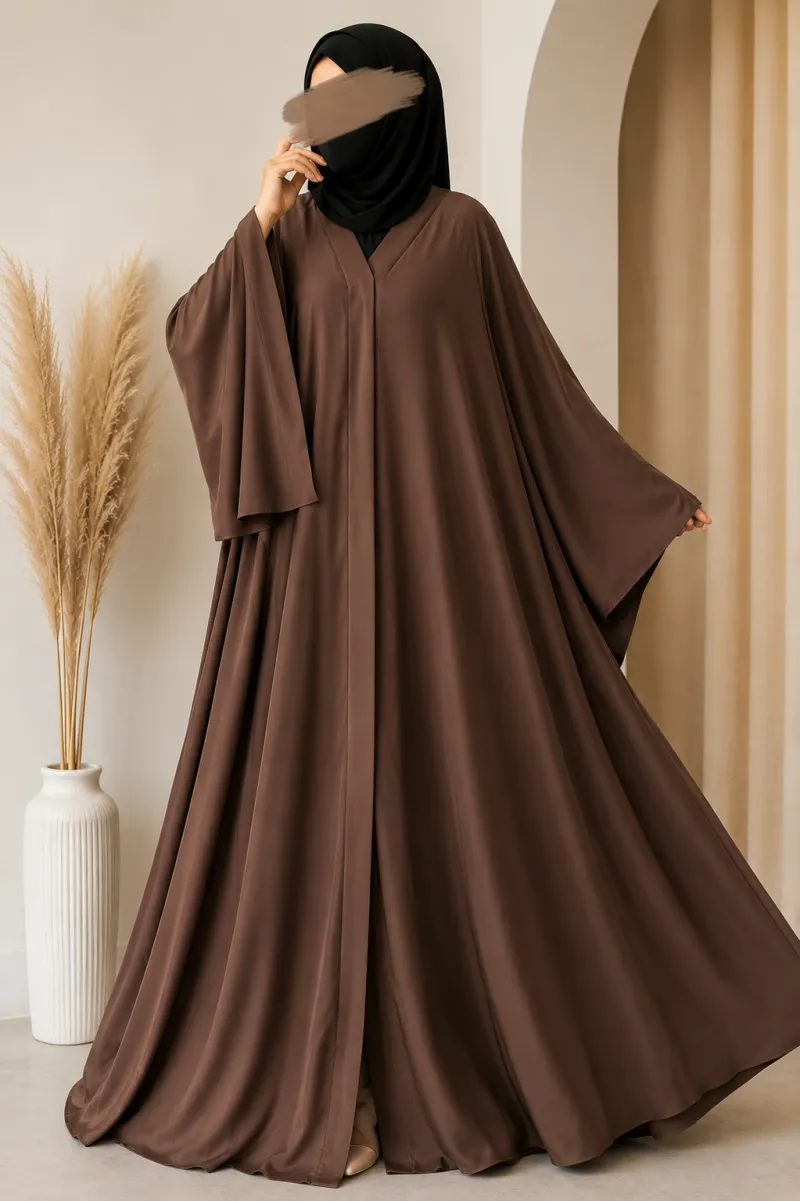 Brown - Umbrella style abaya