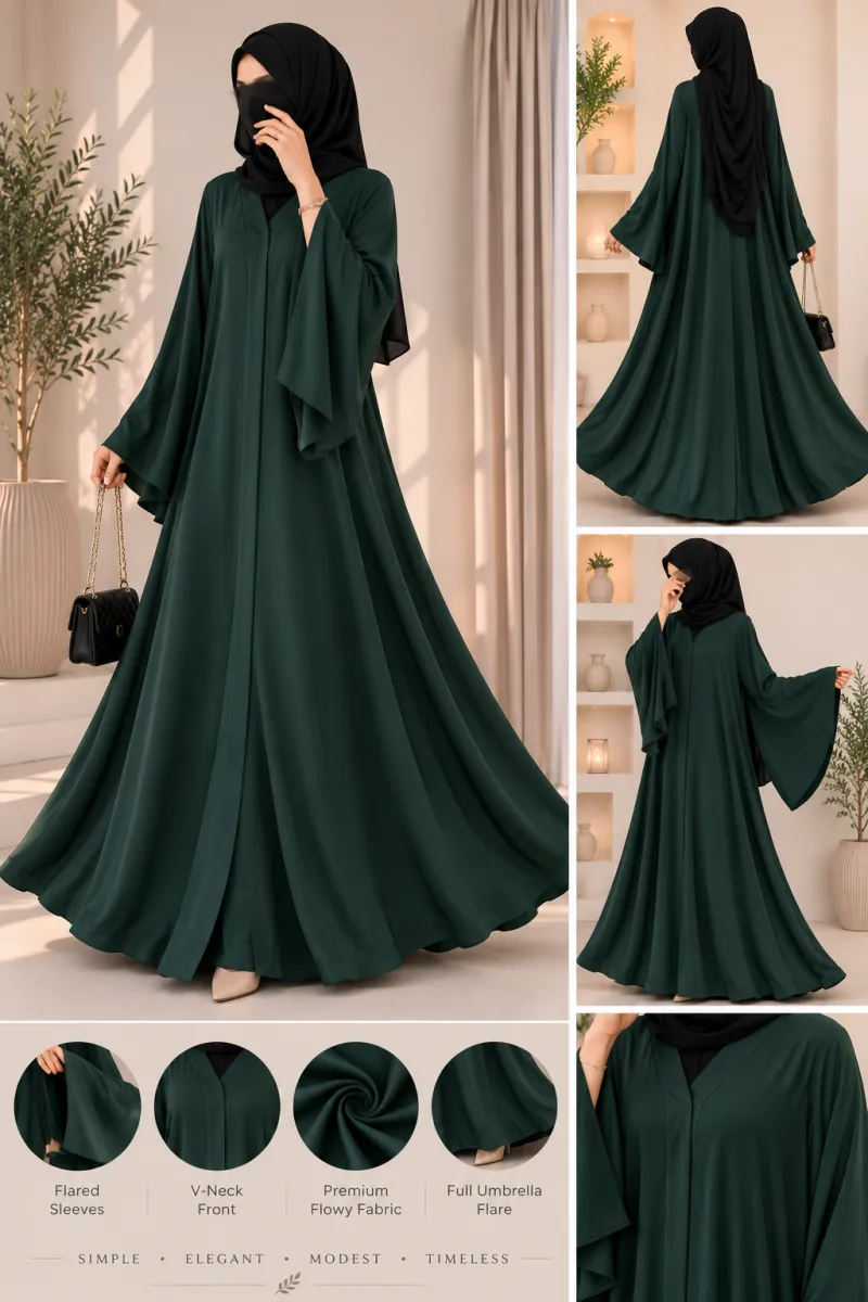 Green - Umbrella style abaya
