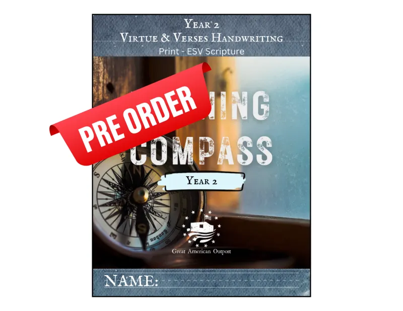 Year 2 Print Version - Morning Compass Virtues & Verses Handwriting Book