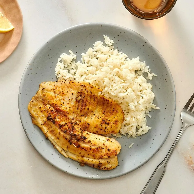 Tilapia over Cauliflower Rice