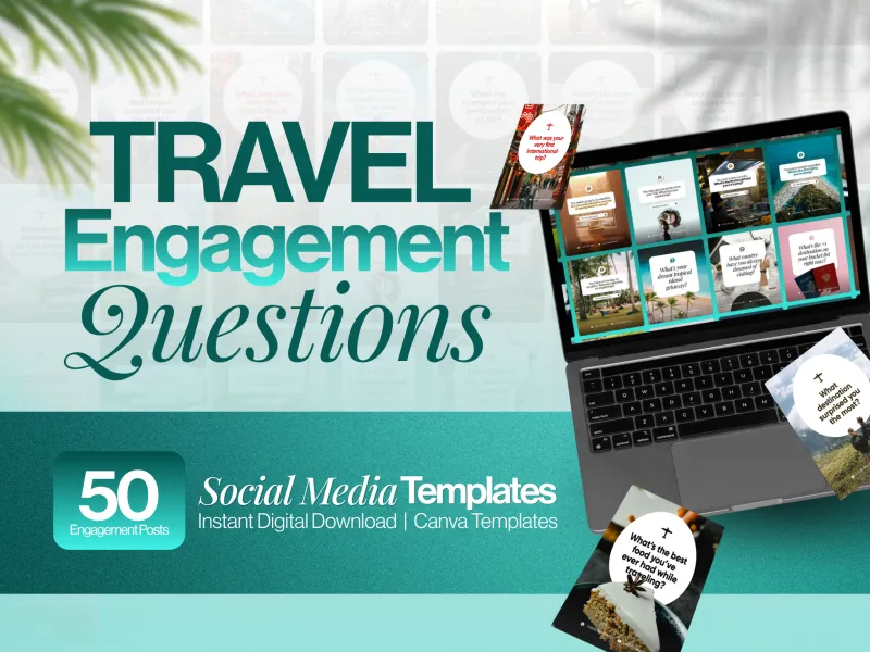 Travel Engagement Questions Social Media Templates