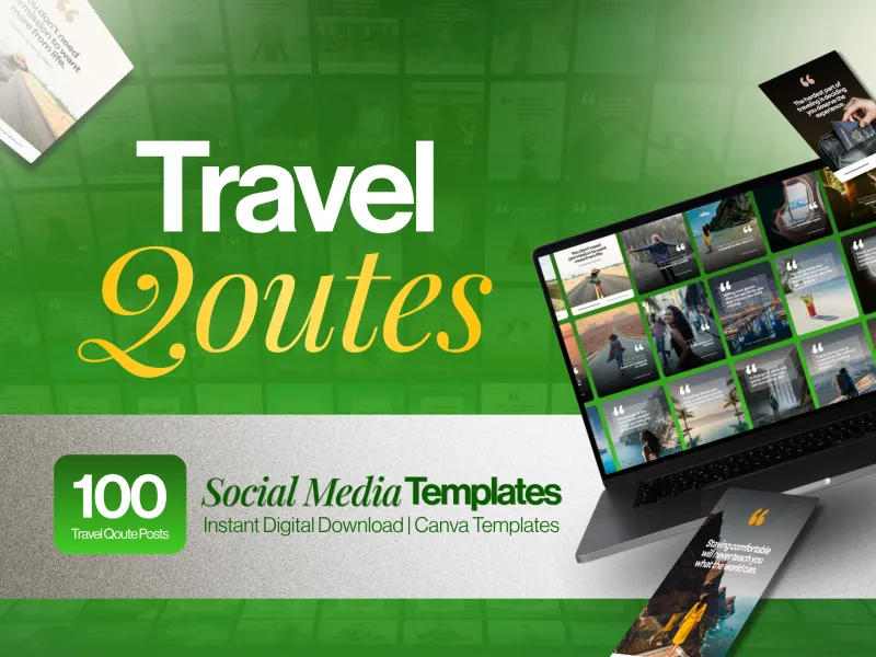 Travel Quotes Social Media Templates