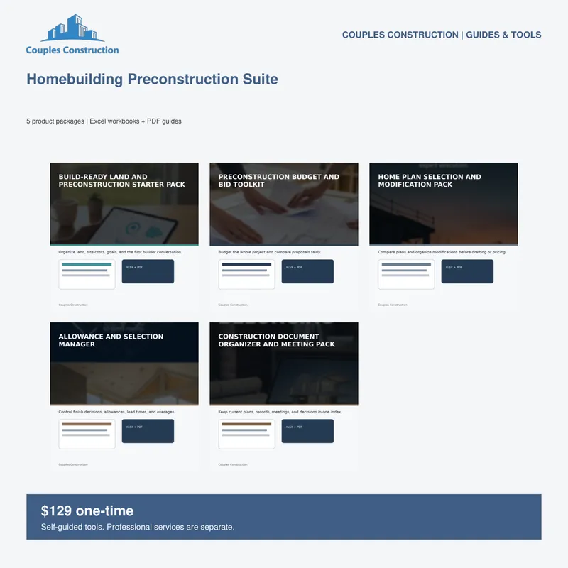 Homebuilding Preconstruction Suite